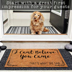 tapis d'entrée marron clair motif floral antidérapant résistant intempéries porte sol