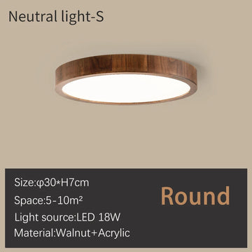 plafonnier led moderne bois foncé minimaliste éclairage quotidien 80x60cm 40w 15m2