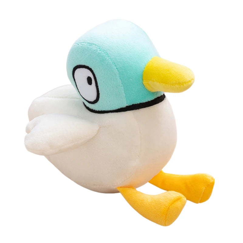 peluche canard mignon cartoon blanc turquoise jaune coton pp décoration chambre cadeau anniversaire noel