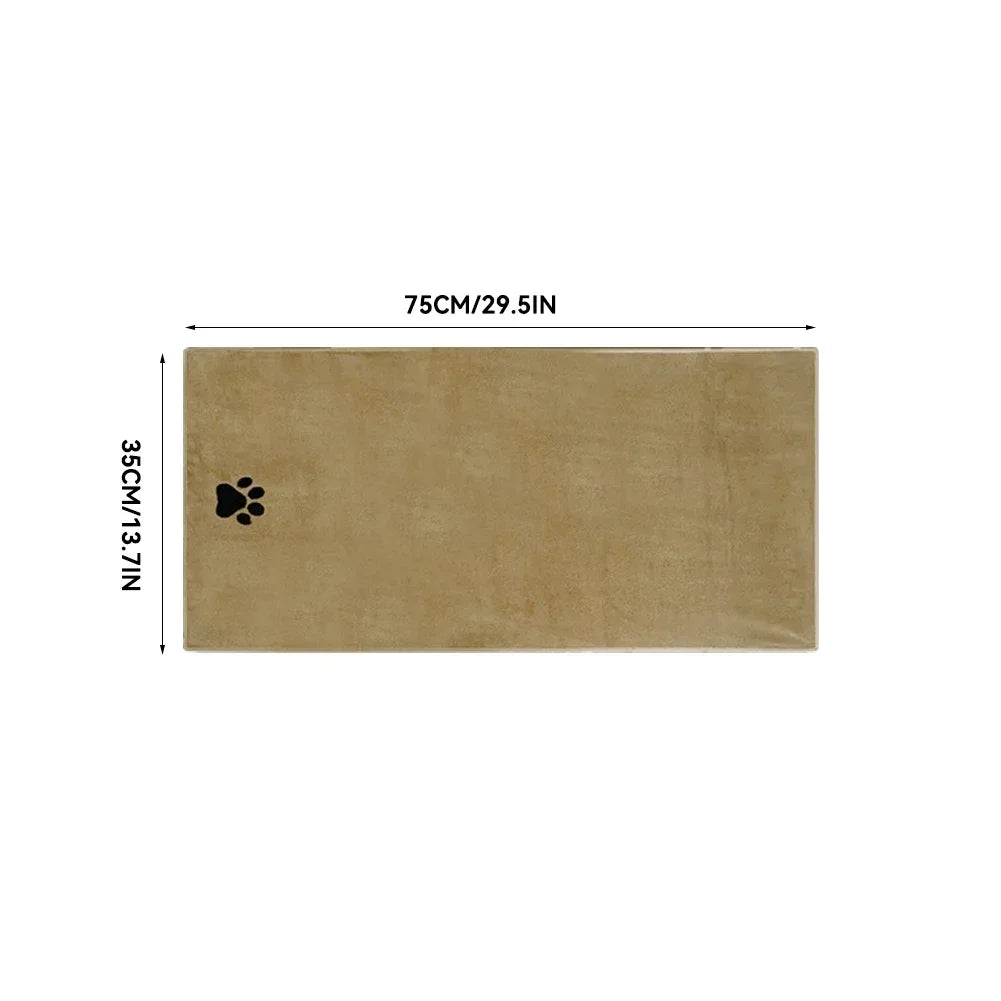 serviette bain animaux patte noire gris rose marron douce moderne absorbante 75cm 100cm