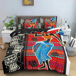 Housse de couette orange vue de face