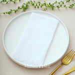 lot 10 serviettes table coton jaune texture rugueuse moderne maison