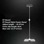 support d'affichage réglable acier inoxydable noir moderne clips ajustement hauteur affiche clip aluminium base
