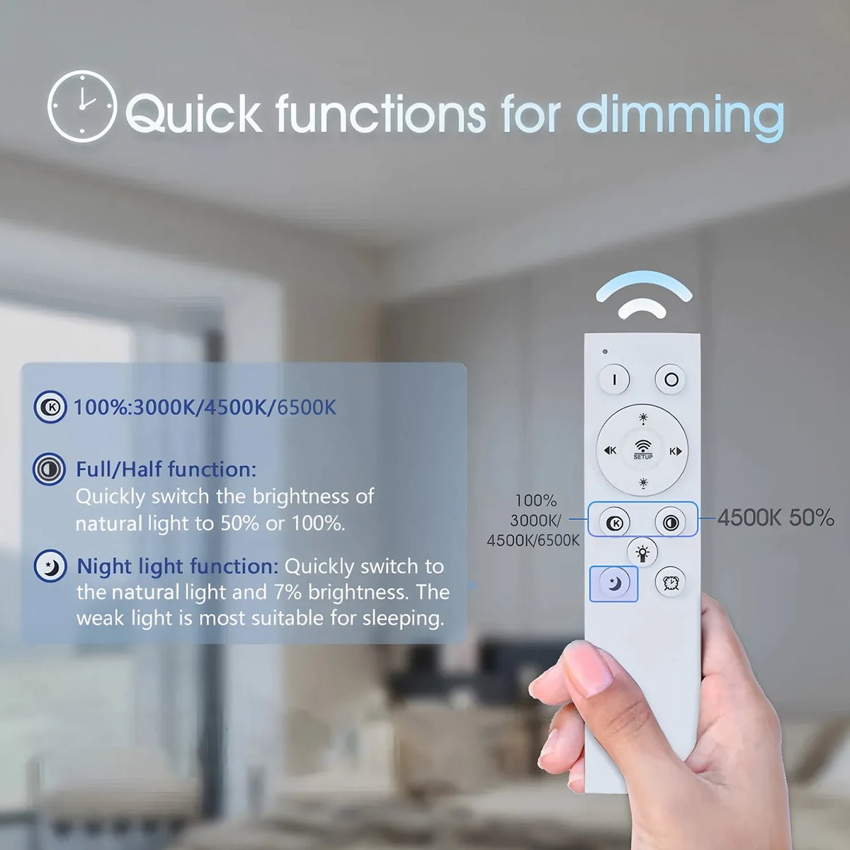 lampe moderne or blanc circulaire géométrique transparent télécommande minimaliste led