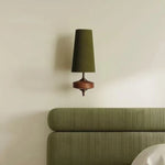 lampe murale led moderne bois marron abatjour texturé vintage chambre salon