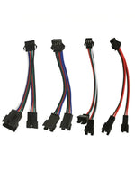 câble patch led connecteur sm jst ws2812 ws2811 rgb 24v noir rouge bleu vert