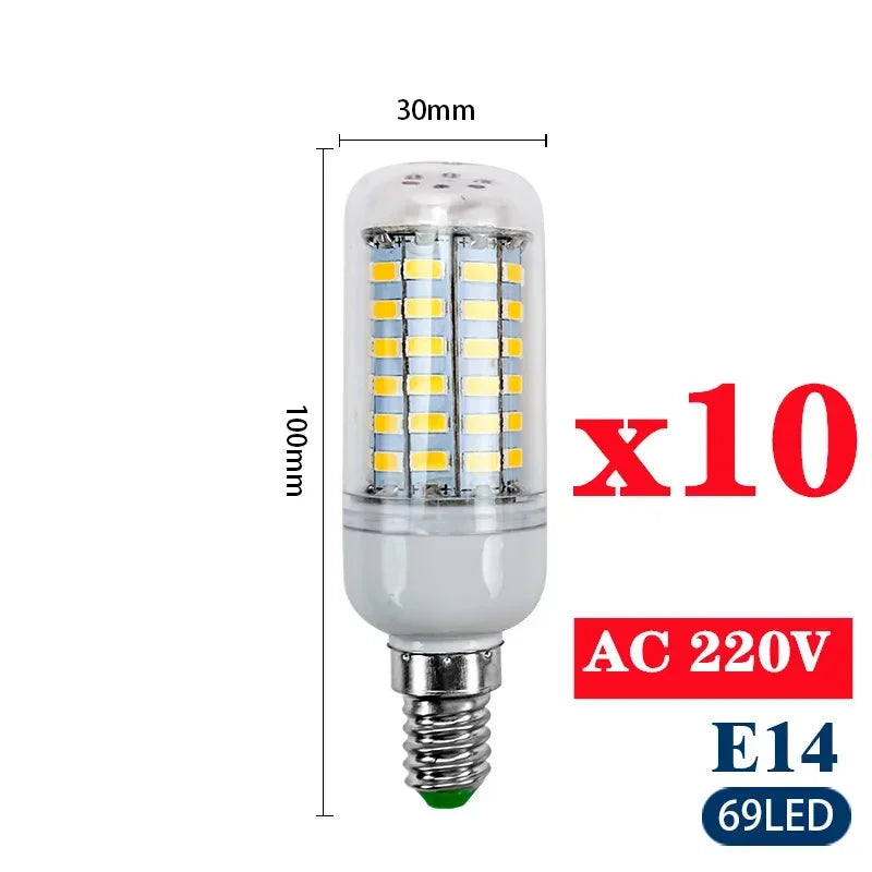 ampoule led maïs décoration intérieur blanc chaud lumière moderne lustre lustre base e14 e27