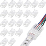 connecteur ruban led transparent 5pin 6pin rgbw rgbww ip65 strip to strip