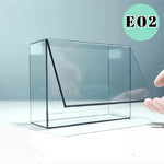 terramium verre transparent plante verte moderne naturel branchages terre inclusion