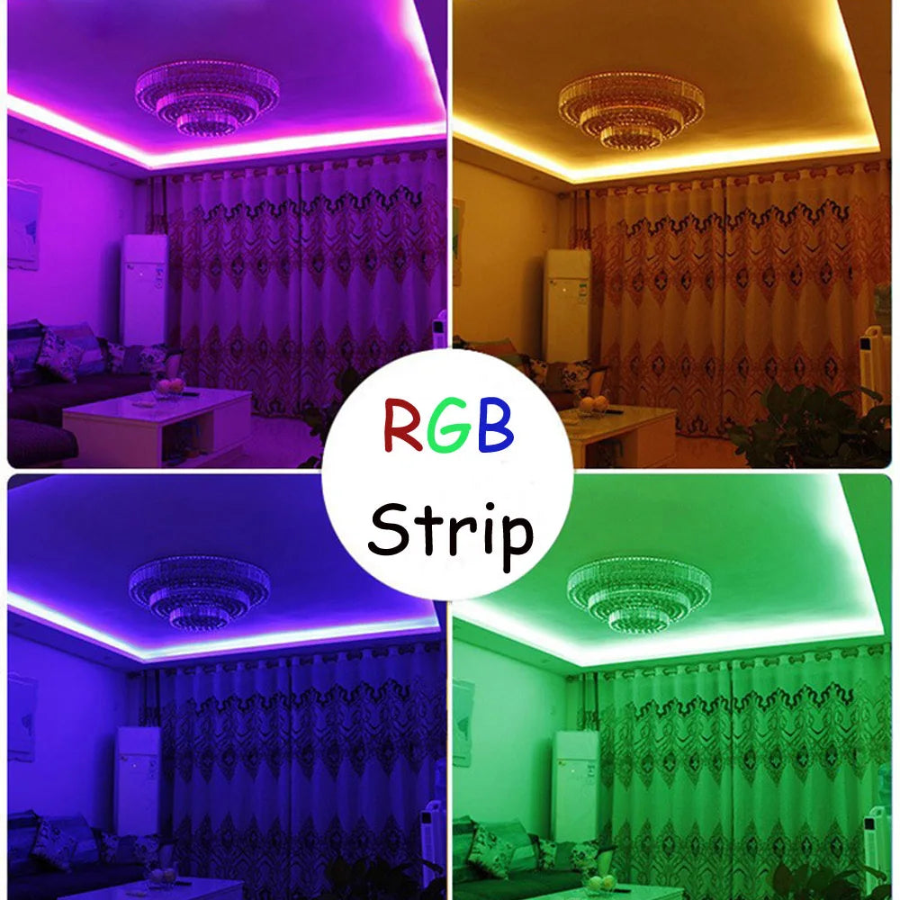 ruban led blanc moderne 220v rgb télécommande adaptable intérieur extérieur