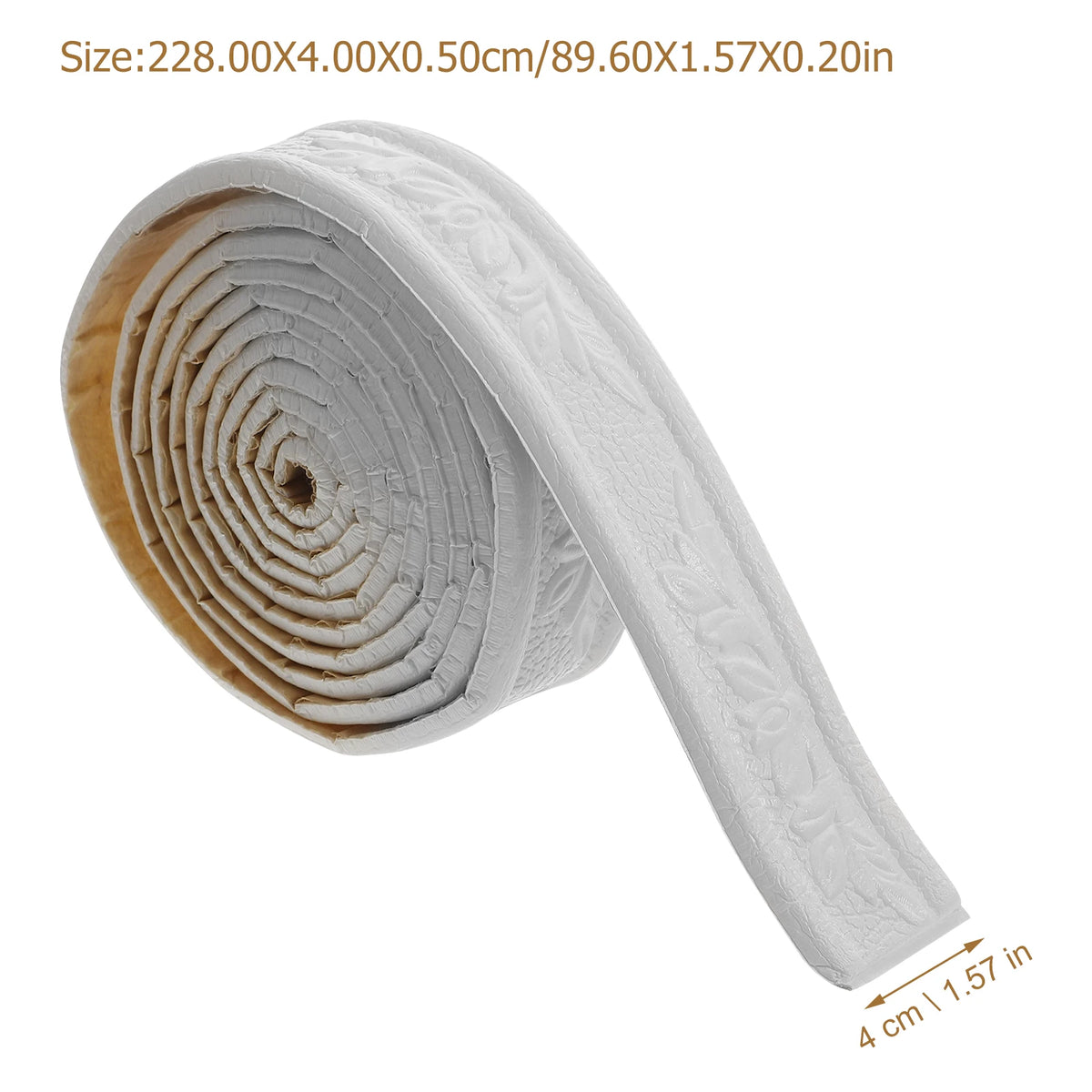 ruban decoratif adhesif fleurs feuilles classique blanc decoration murale stickers fleuris skirting border trims