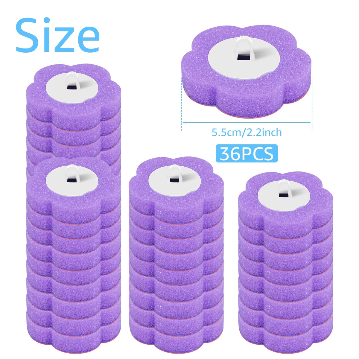 brosse wc remplacement tête jetable 18 36pcs long manche hygiène durable blanc bleu violet