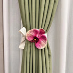 accessoires rideau fleurs artificielles couleurs multiples tissu coton plissé floral romantique fixations corde