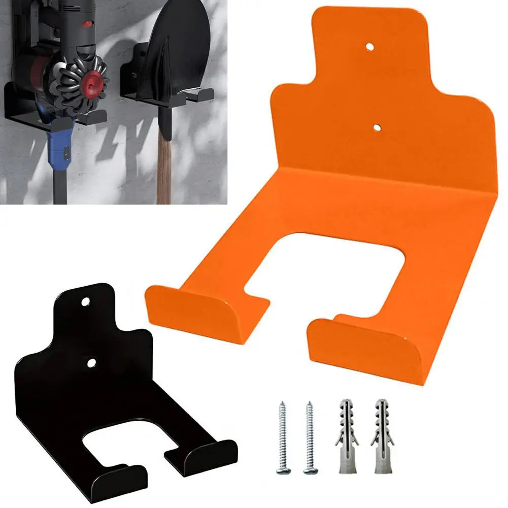 support mural outil électrique garage robuste moderne orange noir vis fixations