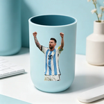 tasse unisexe moderne messi football bleu clair tasse eau brosse dents salle bain ornement