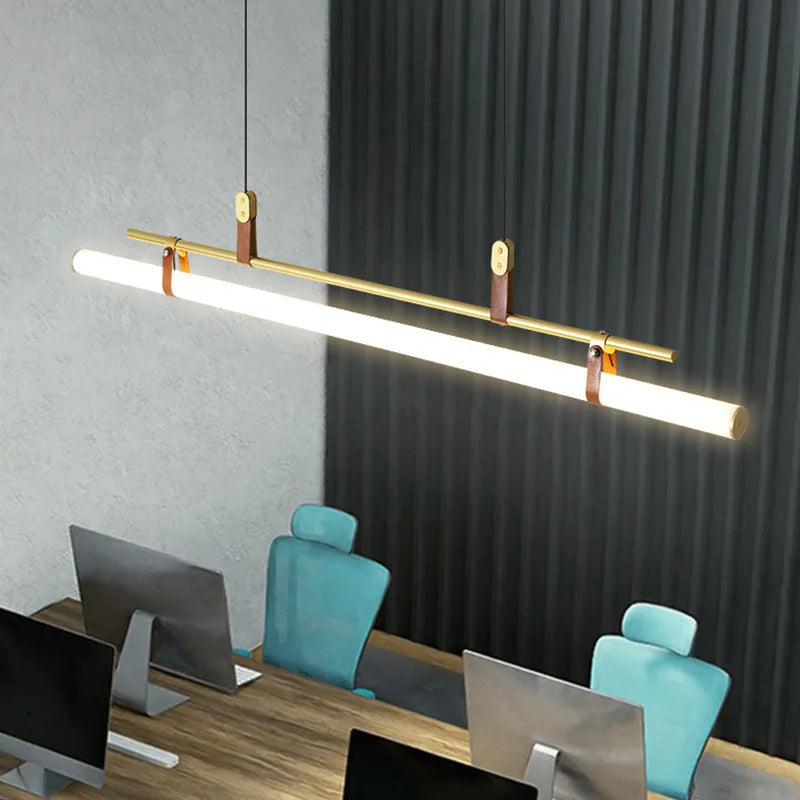 lampe suspendue moderne minimaliste noir cuivre blanc métal lisse 120cm 150cm 80cm