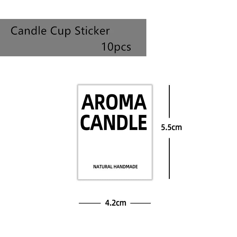 bougies parfumées blanc noir doré capsules boîtes kraft diy matériel stickers verre métal deco