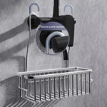 caddie douche noir argenté grille barreaux moderne clips salle bain
