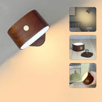 lampes murales modernes bois abat jour blanc éclairage chambre salon veilleuse tactile rechargeable minimaliste