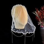 voile mariée blanc classique chaînes pendantes vintage tulle polyester