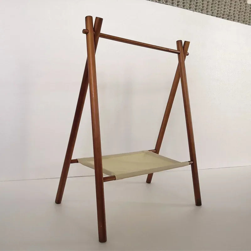 étagère multifonctionnelle bois moderne porte utensils clips métalliques planche découper camping
