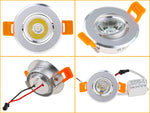 spot led noir orange argent 3w clips modernes 65mm 25mm 50mm