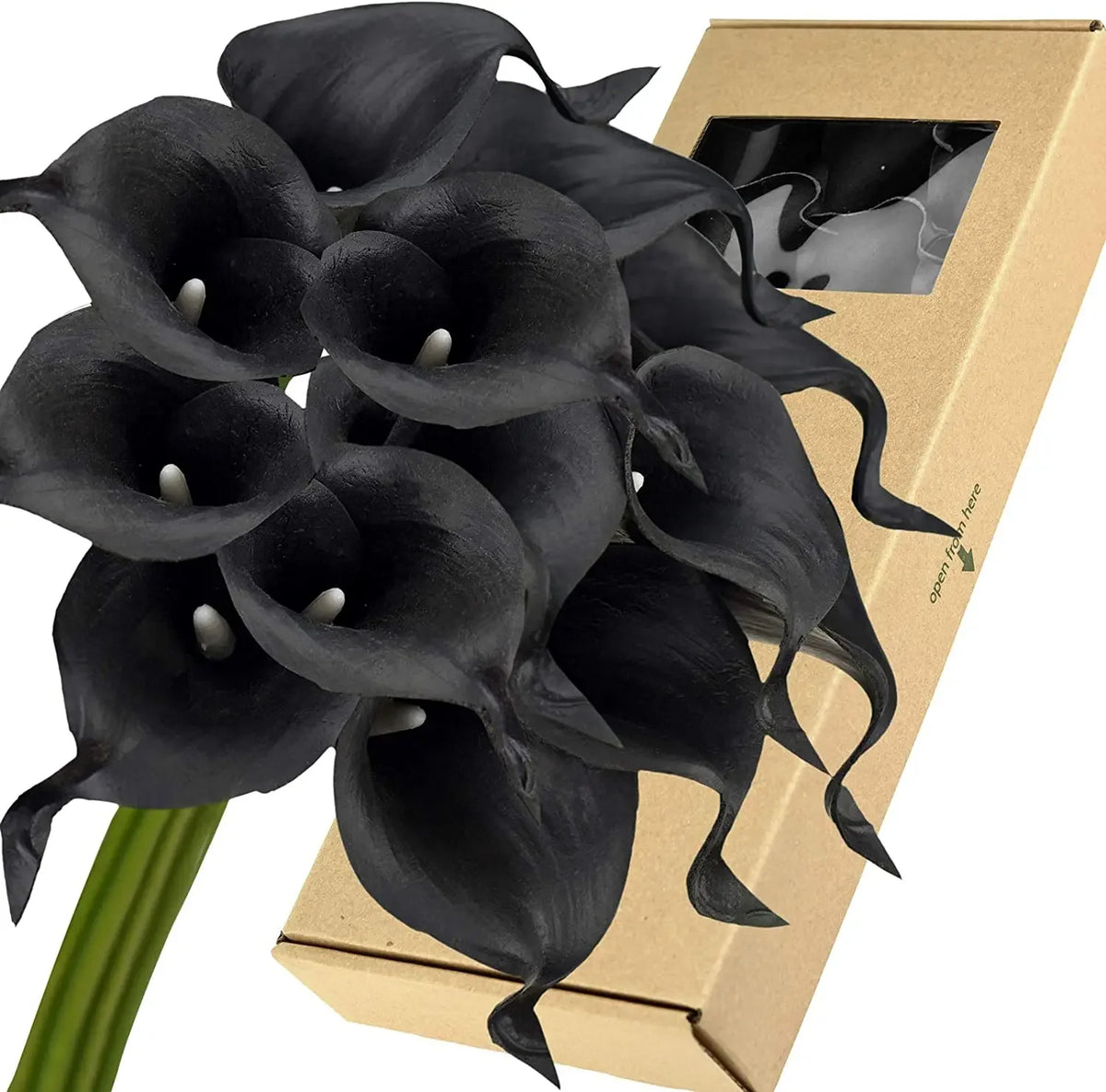 bouquet fleurs artificielles calla lily turquoise vert decoration intérieur moderne minimaliste