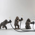 lampe poser gorille bronze noir blanc décoration intérieure moderne ampoules led câbles électriques certifiées