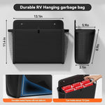 rangement sac noir suspendu voiture rv poubelle poches mesh transparent fonctionnel