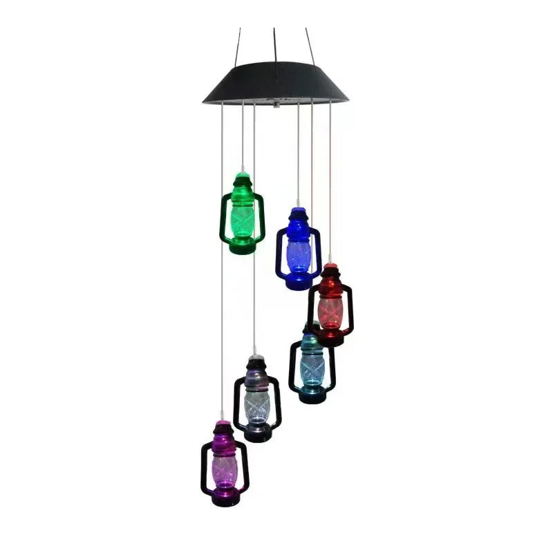 lanterne solaire transparente vintage abs rechargeable soleil couleur noir bleu verte orange rose rouge