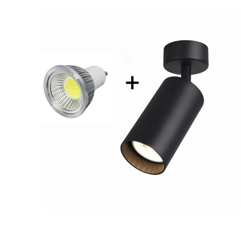 spot led or noir blanc mat moderne fixé vis gu10 9w 4000k 6000k 3000k