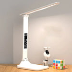 lampe led moderne affichage numérique porte stylos blanc