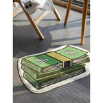 tapis moderne dessin animé billets banque vert rose bleu clair antidérapant imperméable résistant décoloration