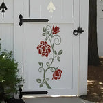 pochoirs réutilisables blancs fleurs artisanal adhésif 35cm 15cm stencil jardin artisanat