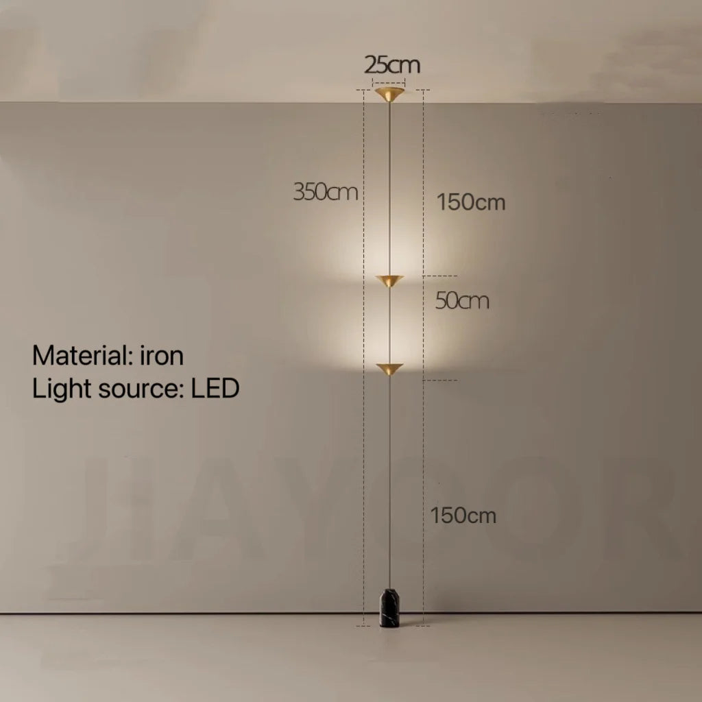 lampe moderne posée triangle noir doré matériaux fer aluminium led branchement électrique certifications multiples