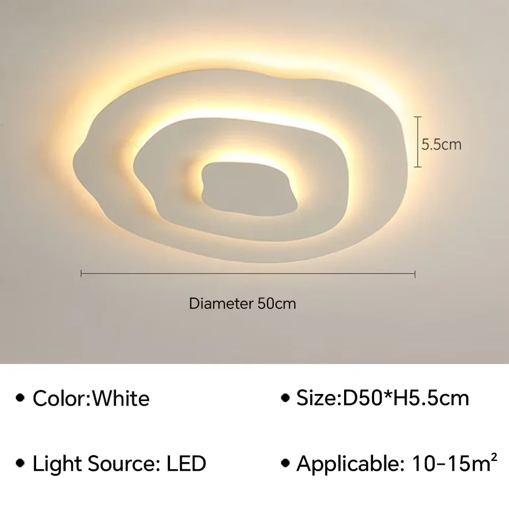 plafonnier led ultra mince spirale moderne nordique lumière blanc salon chambre