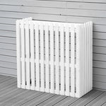 clôture murale bois naturel moderne balcon extérieur support pots fleurs anti corrosion unique