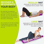 tapis massage acupression violet points blancs relief moderne relaxation dos pieds tête