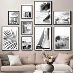 Affiche nordique toile peinture dans cadre photo rectangle