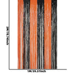 rideau guirlande orange noir rayures halloween décoration murale anniversaire mariage