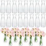 vases transparents striés fleurs artificielles bouquet décoration table moderne maison mariage