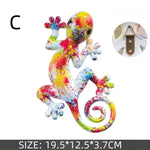 sculpture multicolore mosaïque art contemporain lézard opacité ornement intérieur résine