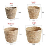 paniers tissés main fibre naturelle rustique artisanal mini small medium large