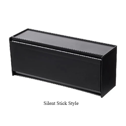 boîte rangement murale adhésive moderne compartimentée écouteurs montres lunettes blanc noir