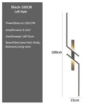 lampe murale moderne led noir minimaliste chambre cuisine éclairage quotidien fixée mur flux lumineux