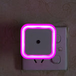 veilleuse led nuit blanc bleu orange rose rectangulaire moderne minimaliste adhésive adaptateur secteur