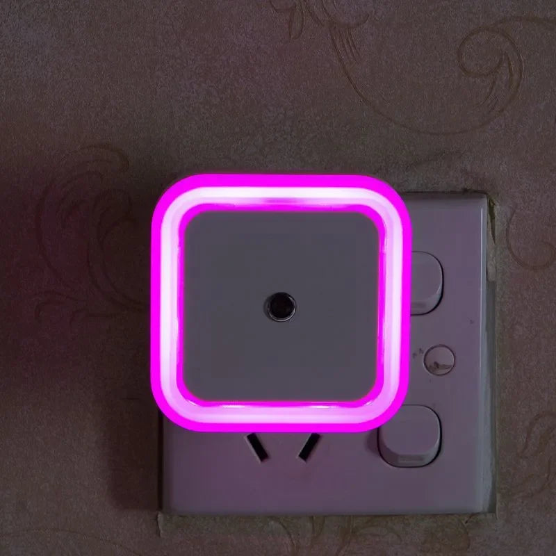veilleuse led nuit blanc bleu orange rose rectangulaire moderne minimaliste adhésive adaptateur secteur