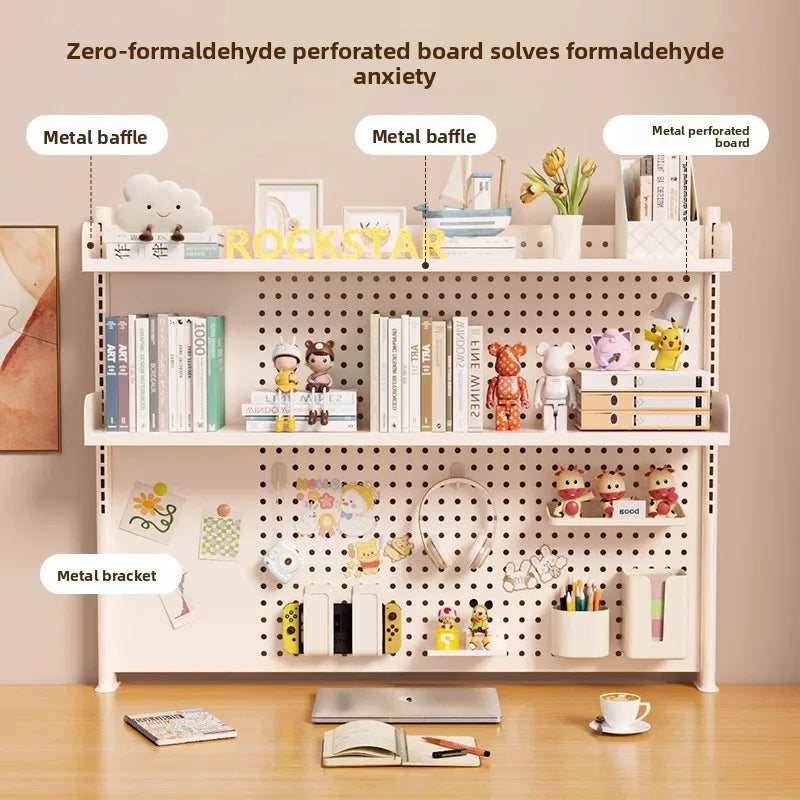 étagère murale modulaire métal blanc porte crayons support objets moderne
