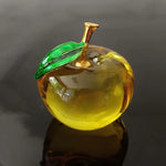 pomme rouge verre mat artisanal pomme jaune verre mat artisanal pomme verte verre mat
