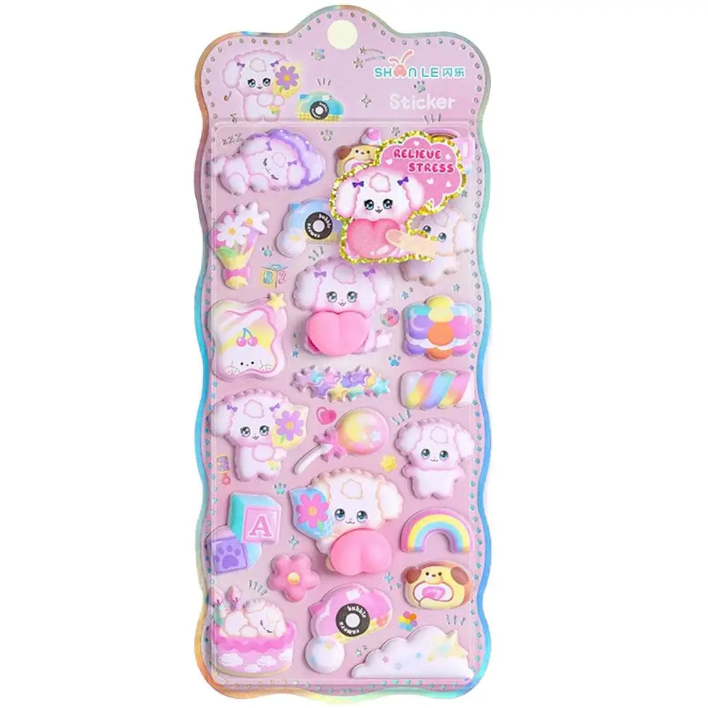 autocollants 3D animaux mignons fruits kawaii adhésifs décoratifs maison téléphone portable ordinateur